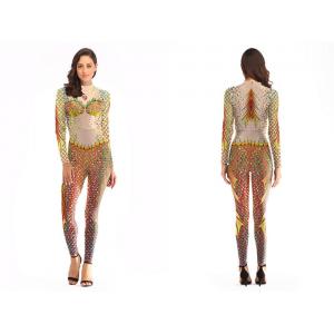 3D Digital Printing Custom Mermaid Costume Elegant Bodycon Jumpsuits