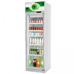 Promotion 360 Liter Single Glass Door Upright Refrigerator For Drinking