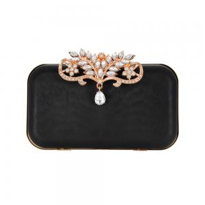 Big Stone Closure Gold Box Clutch Frame For Wedding Bag