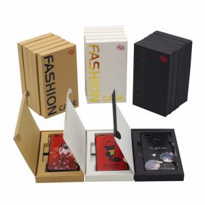 China Custom Design iPhone Case Paper Packaging Box 300gsm Kraft Paper Materials supplier