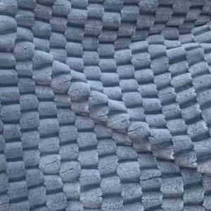 Black Blue Fluffy Blanket Fabric Material