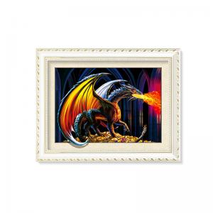 China Amazing 5D 30*40CM Lenticular Picture With PS Frame / 3D Animal Images supplier