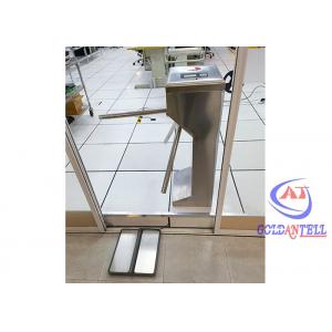 Electric Automatic Vertical Tripod Turnstile Gate With Card Reader ESD Foot Checker