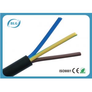 China 3 Cores Black Stranded Copper Wire / Flexible Insulated Copper Cable supplier