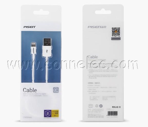 original Pisen USB cable for Iphone X/8(plus)/7(plus)/6S(plus)/6(plus)/5S/5C/5/Ipad air, Pisen rapid USB cable for IOS