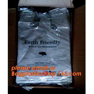 T-Shirt Carry-Out Shopping Plastic Bags Most Popular Supermarket Size,Merchandise Bags Multi-Use Medium Size, Blue Plain