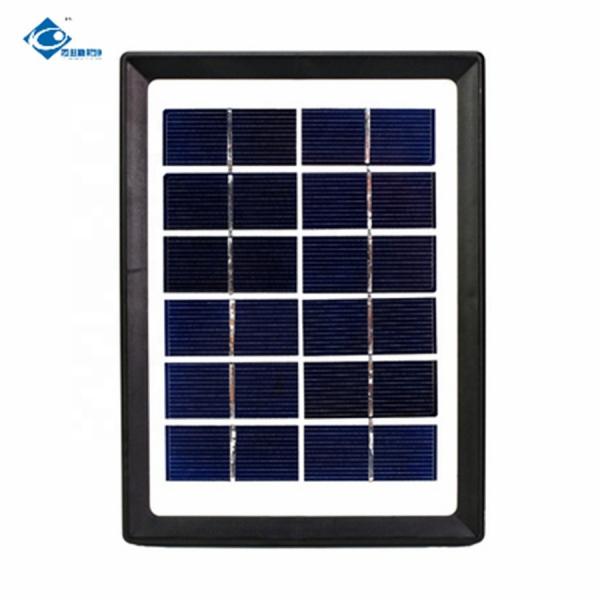 6V Photovoltaic Portable Solar Panel ZW-2.5W-6V Mini Glass Laminated Solar