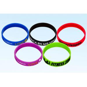 Customize Promotional Rubber Bracelets Printed Silicone Wristbands Ultra Resistant