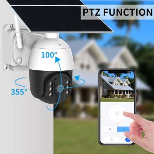 Waterproof Solar Floodlight Security Camera With 120° Viewing Angle PIR Motion Detection