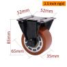China EDL TPU Tread 2.5 Inch Plate Equipment Casters M4125P-86A  By Rigid Swive Brake wholesale