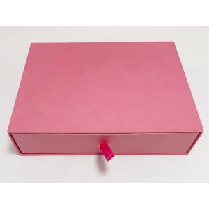 China Customized Handmade Paper Gift Box Hard Cardboard Box With Drawers Pink Color supplier