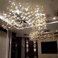 China Non-Standard Customized Glazed Maple Leaf Chandelier Hotel Banquet Art Decoration Engineering Light on sale