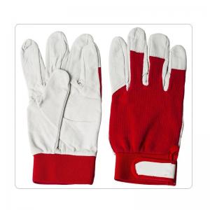 White Piggy Mechanics Industrial Leather Work Gloves