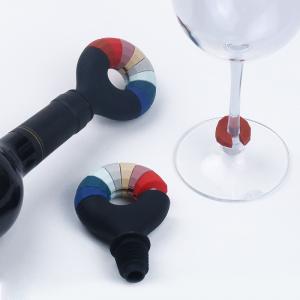 OEM ODM Rabbit Bottle Wine Stopper And Pourer 8 Color Rainbow Charms