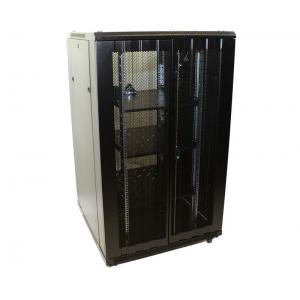 China Communications / Network Equipment Rack On Wheels 19 Inch Size Black Color supplier