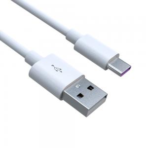 White Quick 5A USB Type C Charging Cable 6FT Long With TPE Plug