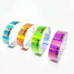 China Gold Glitter Party Wristbands Personalized Laser Printing Bracelet supplier