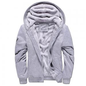 European design cheap casual zipper trendy men thick fleece winter hoodies for men