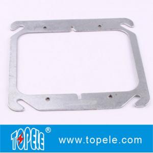 China TOPELE 4 FLAT BLANK SQUARE COVER FOR TWO GANG OUTLET BOXES , GALVANIZED STEEL supplier