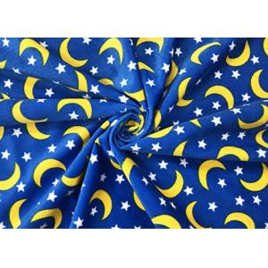China 140GSM Cotton Velvet Fabric Water Printing For Home Textile Moons Stars Pattern supplier