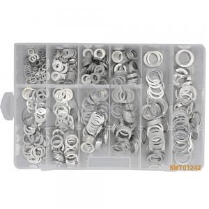 500pcs Aluminum Flat Ring Washers Car Oil Drain Plug Gaskets Assortment Set Kit