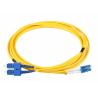 SC To LC Fibre Optic Patch Leads LSZH 9/125 Yellow Jacket Multiple Sizes