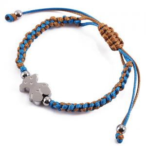 Handmade Woven Bracelets , Stainless Steel Charm Bracelet For Anniversary