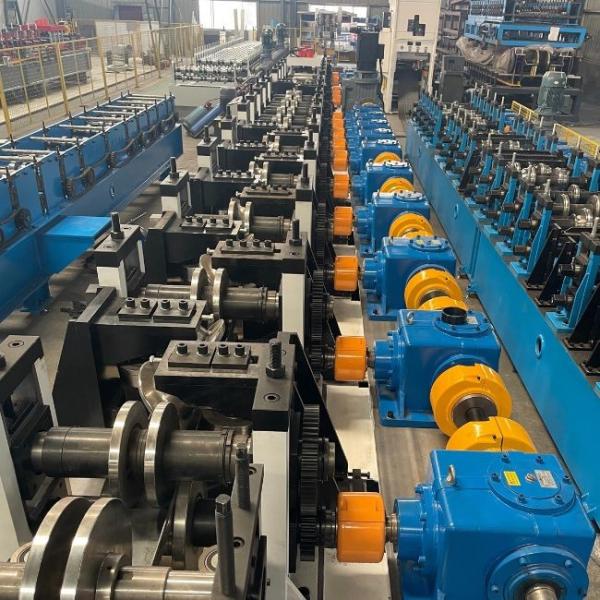 High Speed Full Automatic C Channel Making Machine For Steel Structure Buildings