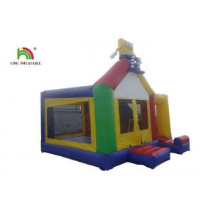China 0.55mm PVC Yellow 20ft SpongeBob Inflatable Party Combo Jumping Castle For Kids supplier