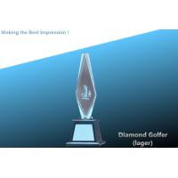 China crystal trophy/crystal awards/decoration crystal/crystal golfer award/golfer trophy on sale