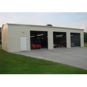 Durable Prefab Steel Garage Buildings With Sandwich Wall Panel Demountable