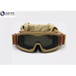 China Spherical Military Style Sunglasses , Ballistic Shooting Glasses Elastic Headband Strap supplier