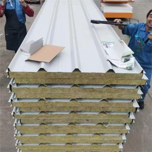 Wall And Roof Acoustic Wall Rock Wool Sandwich Panel Price Fireproof Insulated