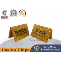 China Design Custom Acrylic Transparent VIP Room Entertainment Poker Table Table Number Plate on sale