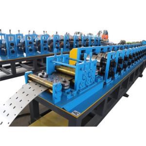 China Advanced Shelf Panel Roll Forming Machine For Upright Racks With Punching And Cutting Systems wholesale