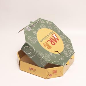 China Printed Corrugated Cardboard Pizza Boxes Insulate Bakery Paper Container supplier