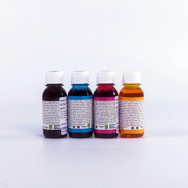 Food Safe Epson Edible Ink Black Cyan Magenta Yellow 100 ML Bottles Set