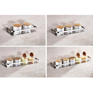 China Mirror Polishing Stainless Steel Spice Rack Wall Mount For Kitchen Bathroom Balcony supplier