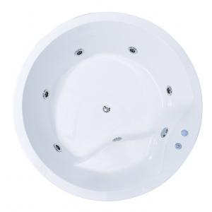 China 1500mm Diameter Round Jacuzzi Whirlpool Bath Tub With Seat 2 Years Warranty supplier