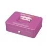 China Coin Money Storage Safe Metal Cash Box Holder Suitcase With Lock Key Plate Handle wholesale