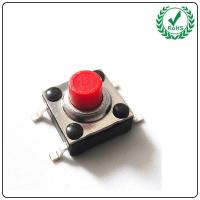 China IP67 Waterproof Tact Switch 6x6mm 4 Pin SMD Red Silicone Button Switch on sale