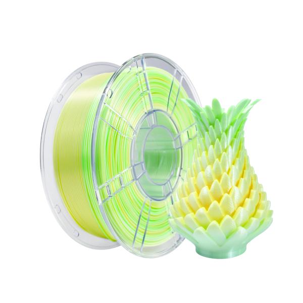 Iboss PLA Gradient Filament Silk Gradient Yellow Green White PLA+ Filament 1.75mm 3d Printing Filament