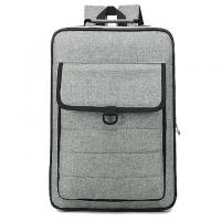 China Gray Polyester Material Canvas Laptop Backpack Multifunction Laptop Bag on sale