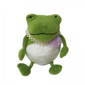 China Green Frog Prince Animal Plush Toys Baby Plush Toys For Home Decoration supplier
