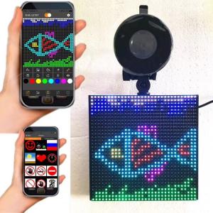 China P4 RGB 5''x 5'' Full color wireless blue tooth App control Emoji smiley Emotion faces LED car display supplier