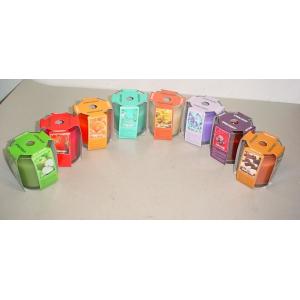 China Green,red....paraffin scented glass candle collection packed by printed decor boxes supplier