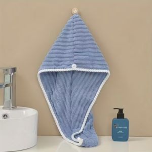 China Customizable Size Coral Fleece Microfiber Towel Cap with High Absorption for Quick Dry Hair Care wholesale