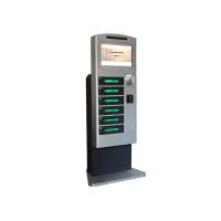 Public Mobile Cell Phone Charging Station Kiosk Banknote Operated with LED Light Inside Lockers