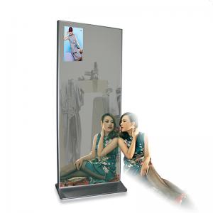 China Black LCD Magic Mirror Interactive Touch Screen Kiosk 43 Inch With Motion Sensor supplier