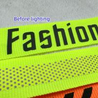 China Reflective Clothing Brand Tags  Logo Printing On Woven Tape For Sport Clothes on sale